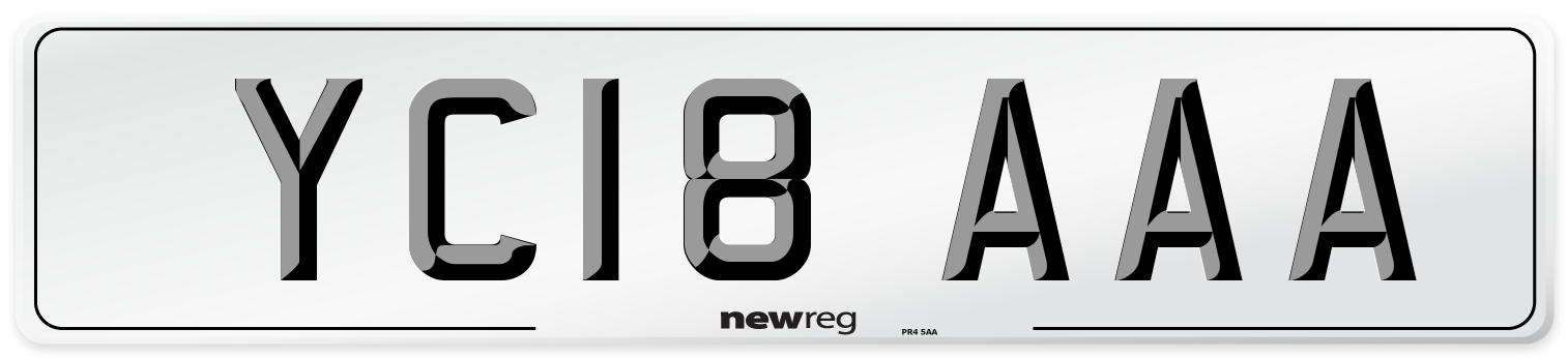 YC18 AAA Number Plate from New Reg
